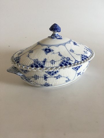 Royal Copenhagen Blue Fluted Full Lace Oval Lidded Dish No 1129