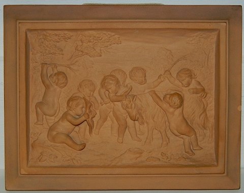 Plate in terracotta from P. Ipsen