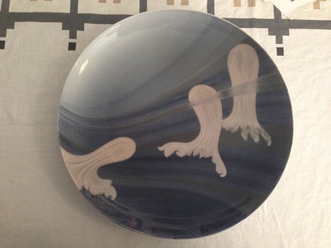 Royal Copenhagen Art Nouveau Unique Wall Plate by Jenny Meyer with Goplins from 1895