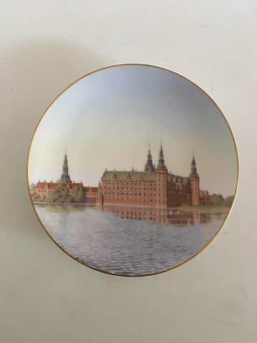 Royal Copenhagen Typographical Plate with motif of Frederiksborg Castle by Emil Orth
