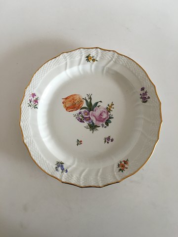 Royal Copenhagen Fuld Saksisk Blomst Rundt Serveringsfad No 1563