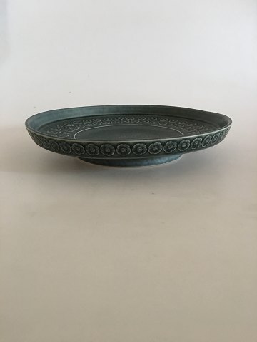 Bing and  Grondahl/Kronjyden Green Azur Round Cake Dish