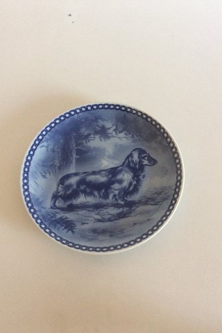 Tove Svendsen Original Hundeplatte Danmark Langhåret Gravhund, Longhaired Dashshund, Langhaar Dashshund, Langhårig Tax