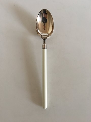 Hans Hansen Amalie Silver Dinner Spoon with White Enamel Handle