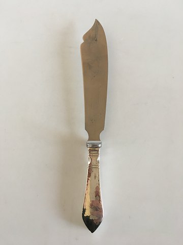 Georg Jensen Antik Lagkagekniv I Sterling S&#248;lv og Rustfrit St&#229;l No 196