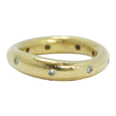 Ole Lynggaard, Charlotte Lynggaard; Love ring nr. 4 med diamanter, 18 kt. guld, str. 54
