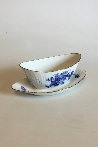 Royal Copenhagen Blue Flower Curved with Gold Sauce Boat No. 1651