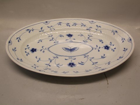B&G Blåmalet Sommerfugl 015 Stort ovalt stegefad 40,5 cm (315)