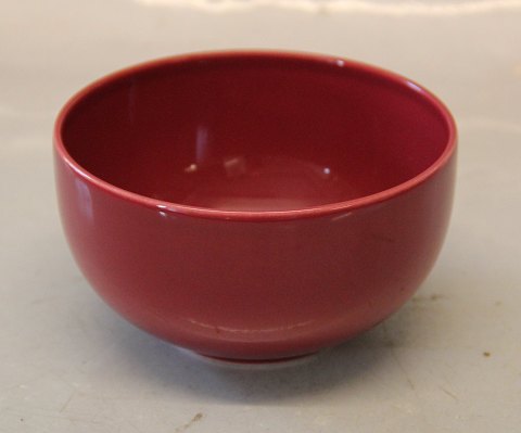 3081-4 Bowl  6.5 x 11,5 cm (571) all red Royal Copenhagen faience Red top or Red line -4 ALL Seasons