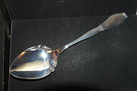 Serving spoon Lotus SilverChr. Fogh silverLength 24.5 cm.