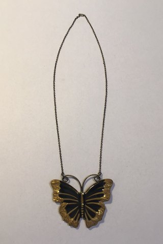 Royal Copenhagen Necklace with Porcelain Butterfly