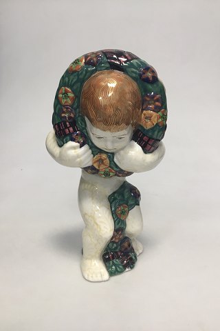 Aluminia by Rasmus Harboe. Angel with flowers around head no. 988/816