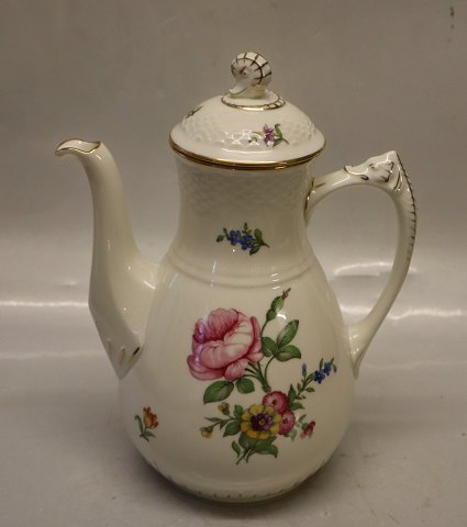 091 a Stor kaffekande  26 cm 1 l (301)B&G Saksisk Blomst - Creme