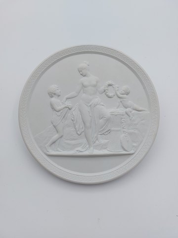Royal Copenhagen bisquit plate "Childhood and Spring" 20th. century (no. 116)