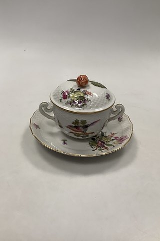 Herend Rothschild Bird Bouillon Cup and saucer No 1718