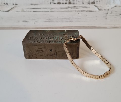 Vintage brick bracelet in 14 kt gold - 5 rows