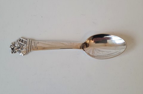 H.C. Andersen fairytale spoon in silver - motif "The Shepherdess & the Chimney sweeper"