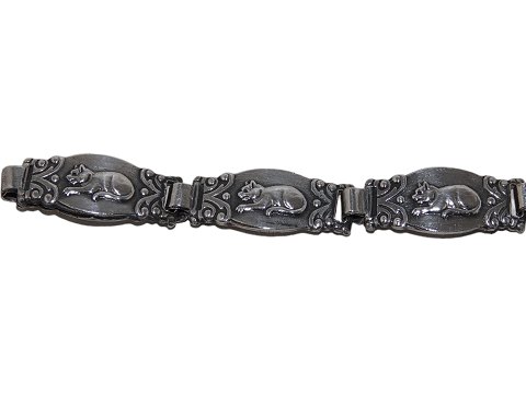 Silver plateSmall children bracelet with cats