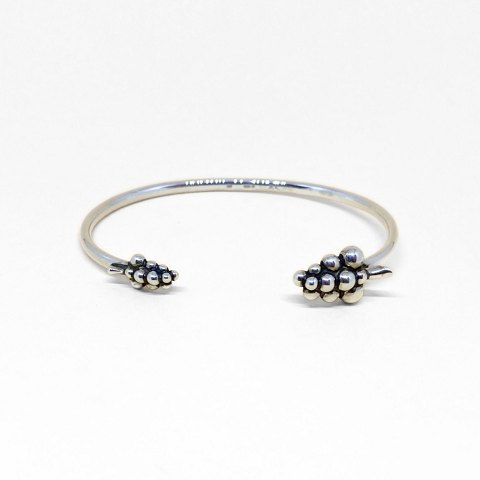 Georg Jensen; Moonlight Grapes armring i sterlingsølv