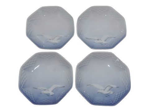 Måge uden guldkantLille ottekantet asiet 8,5 cm.