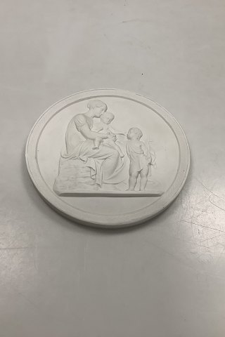 Royal Copenhagen Bisque Plate "Maria with Jesus and Johannes"