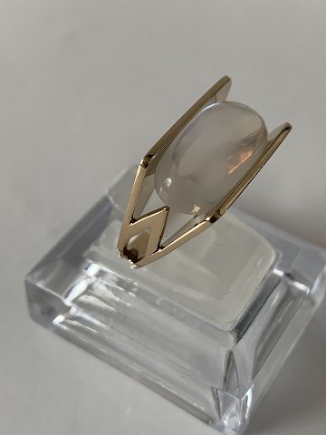 Damering med Måne sten i 14 karat guld
Størrelse 50