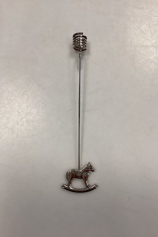 Georg Jensen Golden Christmas Lyseholder - Gyngehest 1996 / Palladium