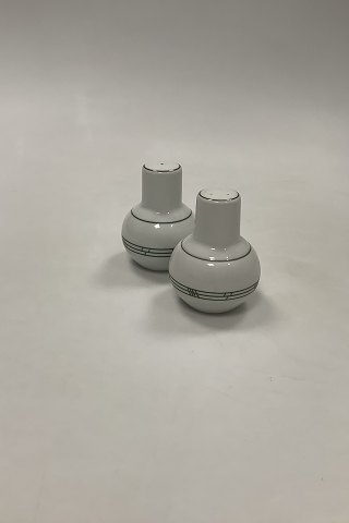 Bing & Grondahl Delfi Grøn Salt and Pepper Shakers No 531+541