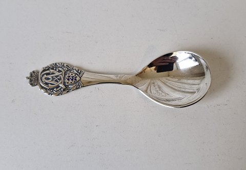 Gran & Laglye commemorative spoon in silver and enamel. On the occasion of King Christian X