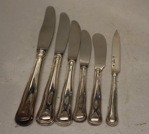 Dobbelt riflet knive tretårnet sølv og stål