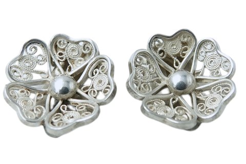 Hugo Grün sølv
Par filigran øreclips fra 1950-1960