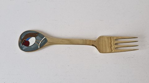 A.Michelsen Christmas fork in sterling silver with enamel 1981