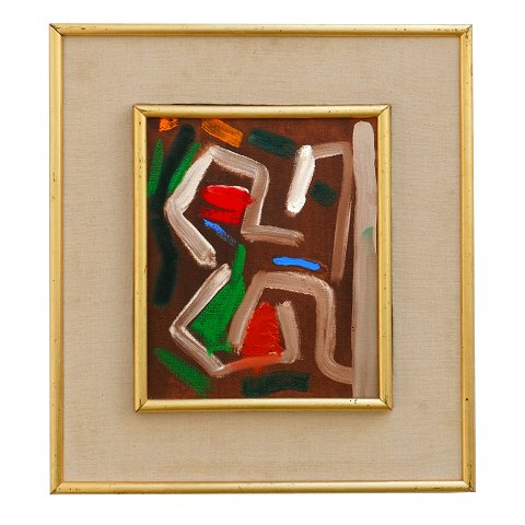 Egon Mathiesen, 1907-76, Denmark, oil on canvas. 
Composition signed and dated 1970. Visible size: 
26x21cm. With frame: 44x39cm