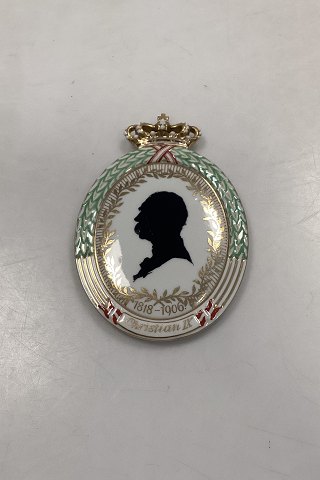 Royal Copenhagen Silhouette Flora Danica Royalty platte Kong Christian IX No RC-S1