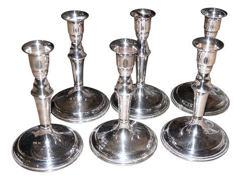 Svend ToxvaerdPair of silver candle light holders from 1950-1960