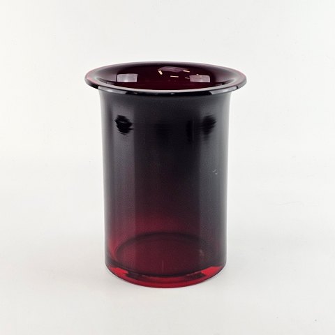 Rød glas vase