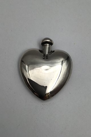 Christian Michelsen Silver Heart shaped Scent Bottle