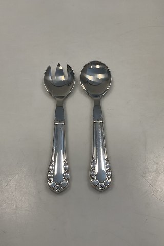 Georg Jensen Sterling Sølv Liljekonval Salatsæt No. 133