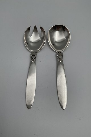 Georg Jensen Kaktus Sølv Kompotske og gaffel No 105A og No. 105B