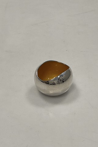 Georg Jensen Sterling Sølv Saltkar med Gul Emaje af Søren Georg Jensen No. 1067