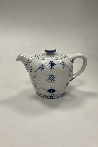 Bing and Grondahl Blue Traditional Blue Fluted Tea Pot with Logo No. 1054