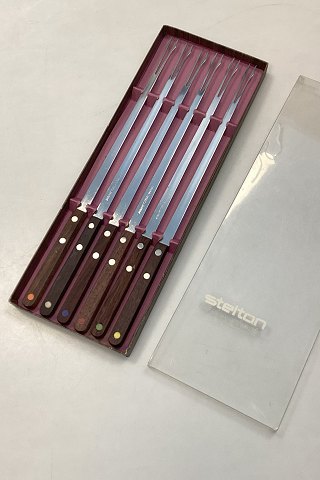 Stelton fondue fork set in stainless steel
