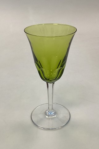 Holmegaard / Val Saint Lambert Harald Green White Wine Glass
