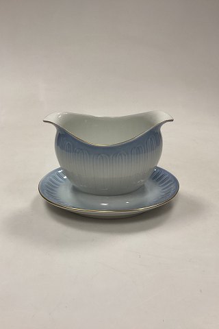 Bing and Grondahl Ballerina, Gold Gravy Bowl with fixed Saucer No. 311