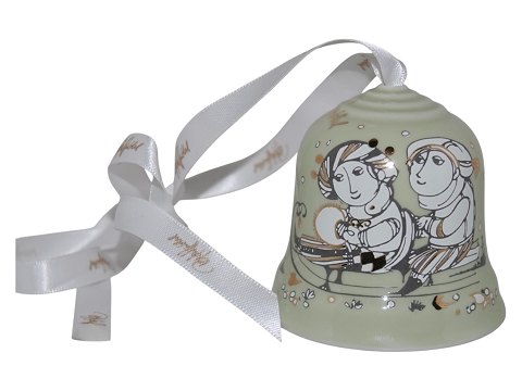 Bjørn Wiinblad 
Lille lysegrøn klokke til ophæng