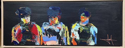 Elegant unika maleri af multikunstneren Henrik Busk Andersen, monteret i 
svæveramme fra Bogø Design.