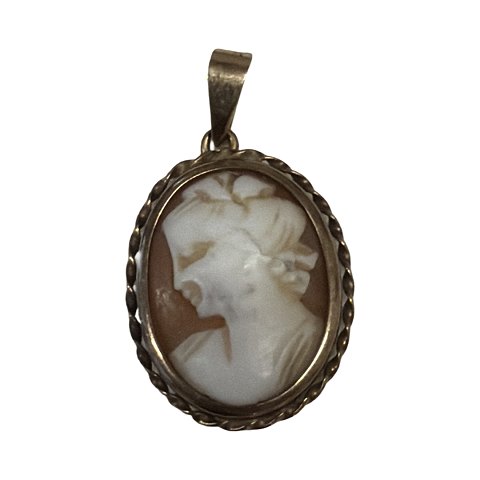 8 karats guld Camé vedhæng