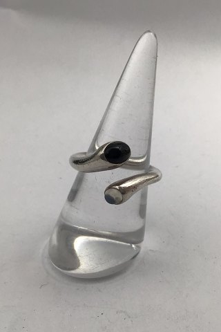 Georg Jensen Sterling Sølv Ring No. 263 Carnival (Månesten og Onyx)