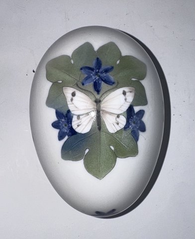 Porcelain egg from Royal Copenhagen with butterfly