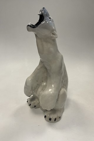 Royal Copenhagen Polar Bear Figurine Unique, signed by C.F. Liisberg February 1897